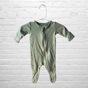 O2 Baby // Cozy Sage Kids Footie with Foldover Mitten Cuffs